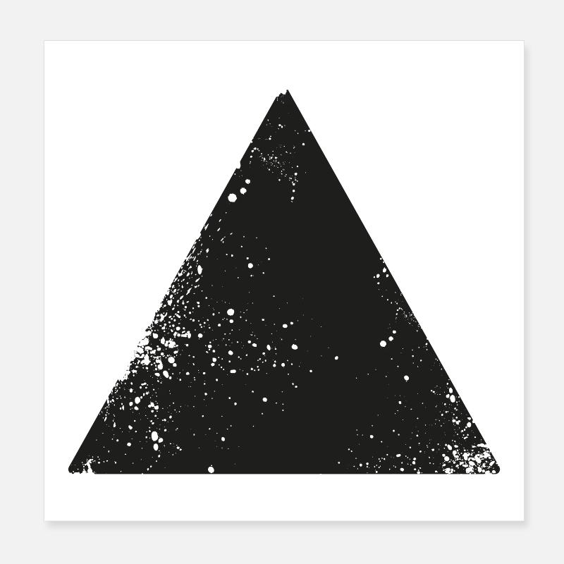 hippie triangle symbole de forme Poster 20 x 20 cm