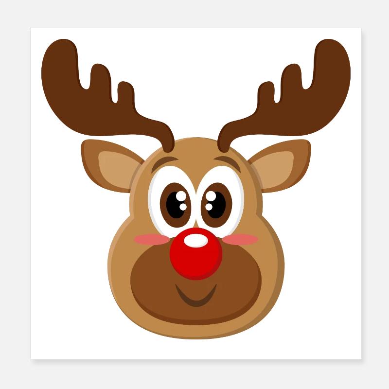 Joli bébé visage de Noël Noël Noël Poster 20 x 20 cm