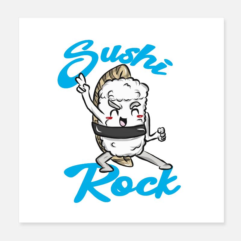 Sushi Essen Japan Geschenk Poster 20x20 cm