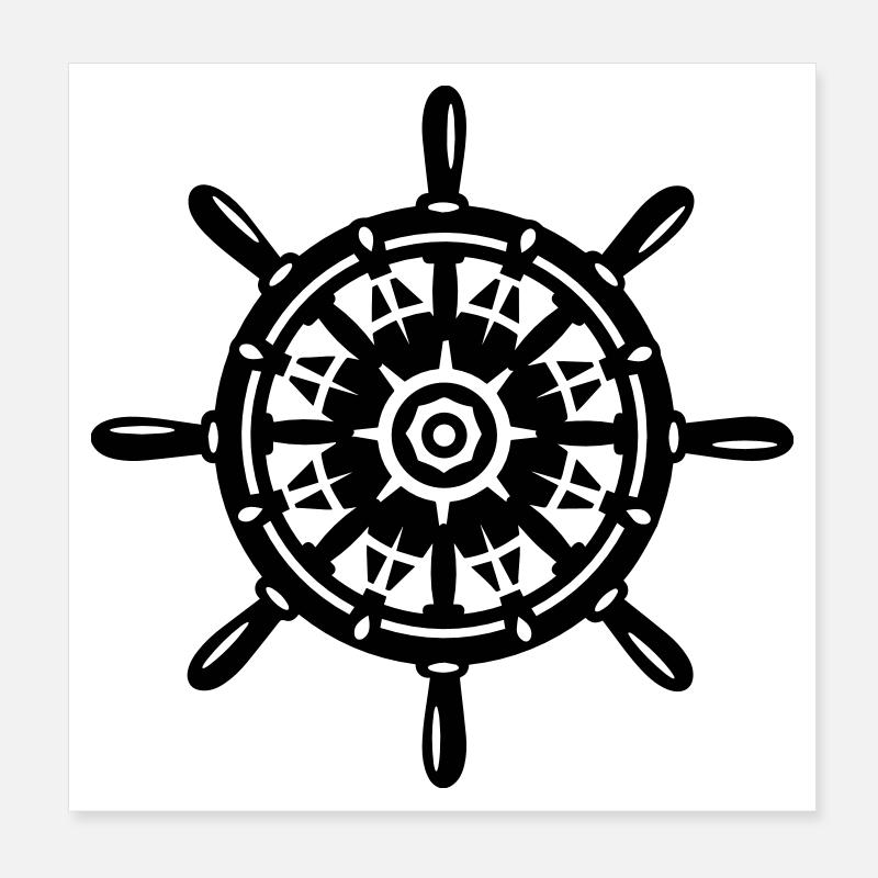 Steuerrad Poster 20x20 cm