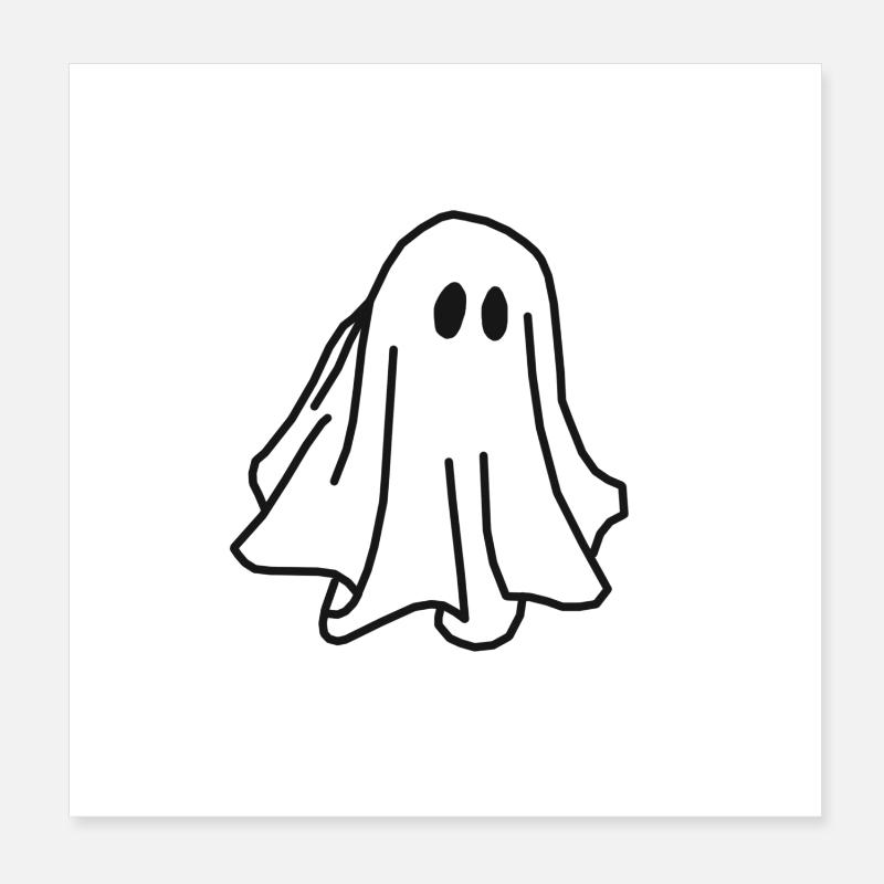 ghost Poster 8" x 8" (20x20 cm)