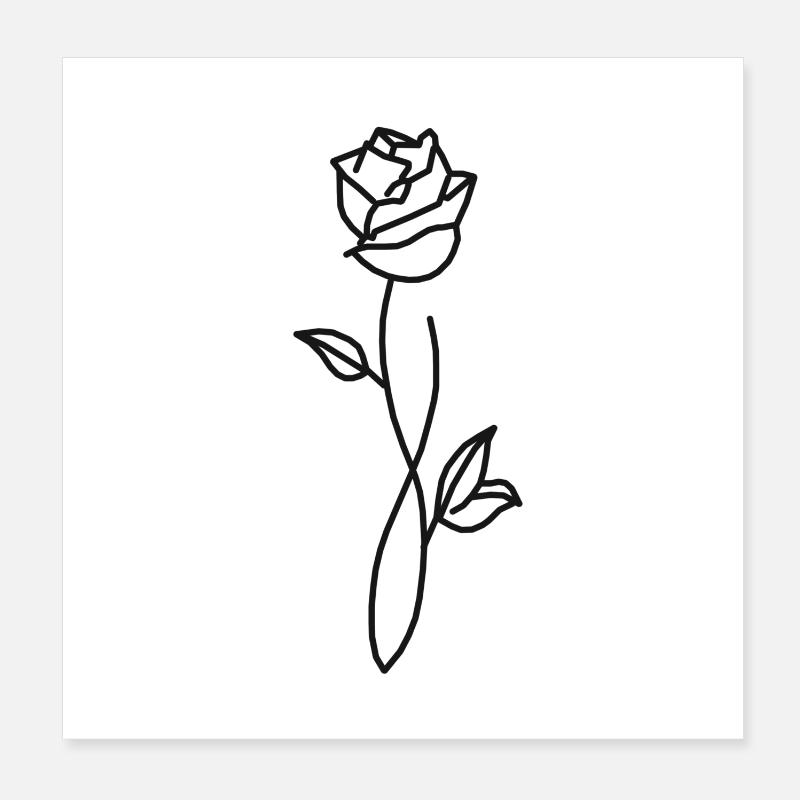Rose Poster 20 x 20 cm