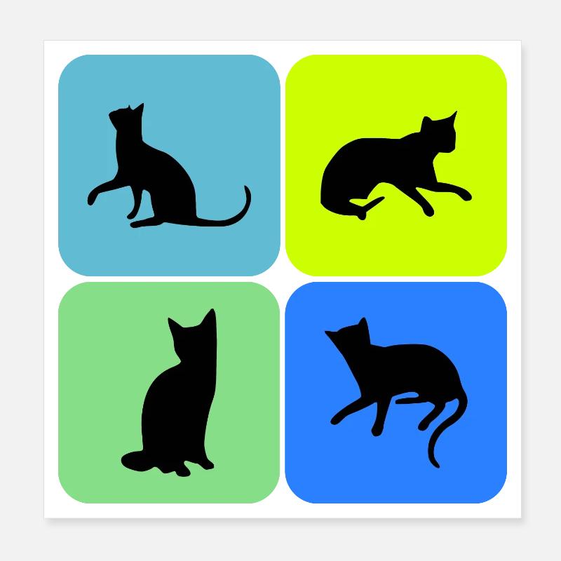 chat chat chat, cadeau Poster 20 x 20 cm