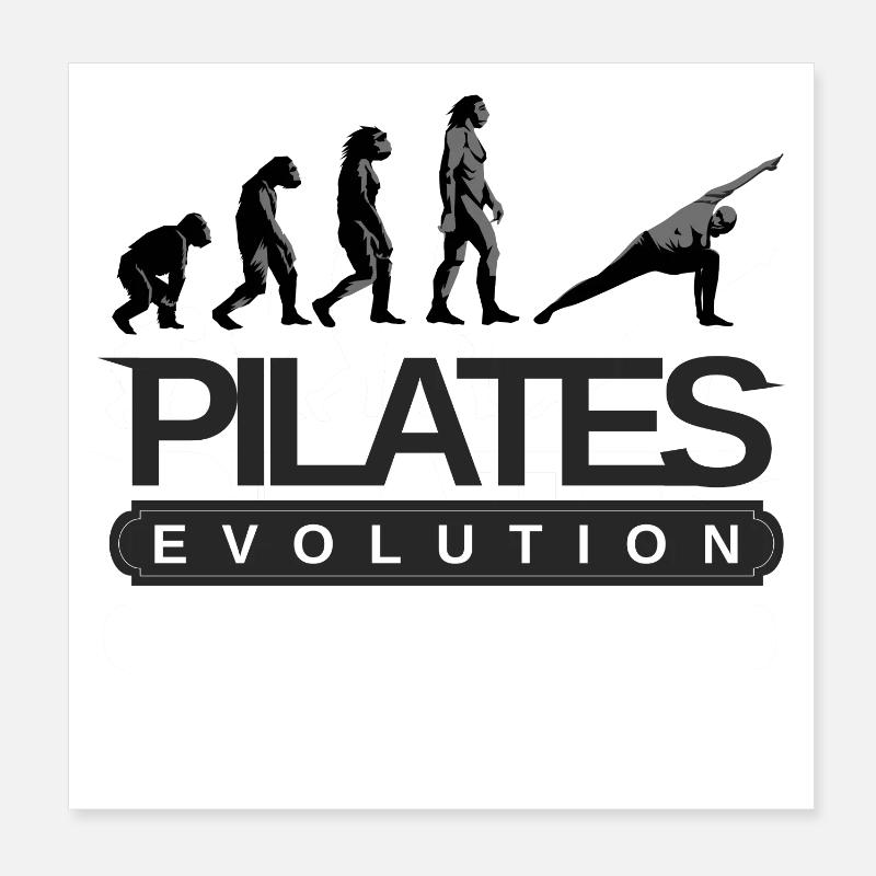 Pilates Evolution Fitness Training Spruch Poster 20x20 cm