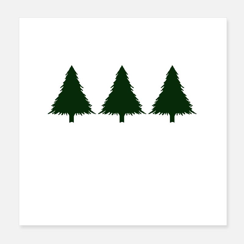 arbre de Noël Poster 20 x 20 cm