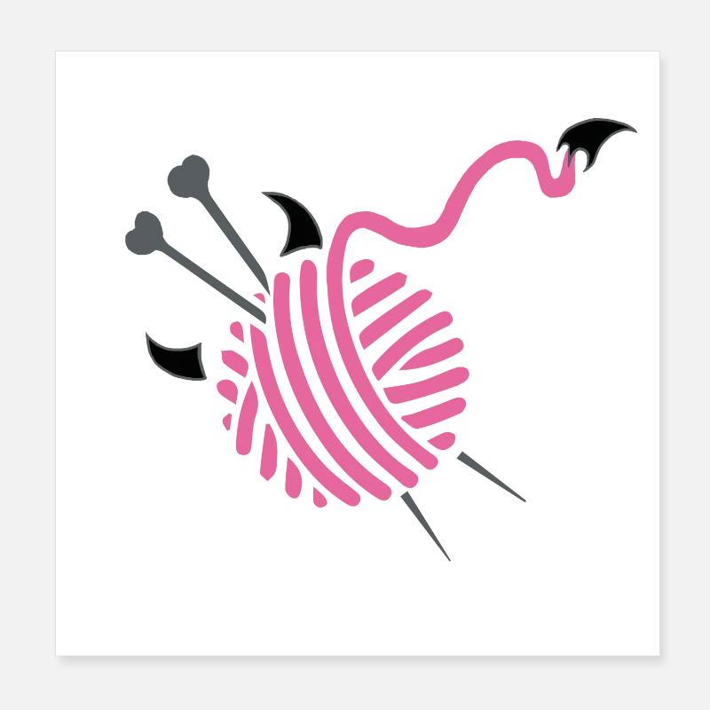 Knit Poster 8" x 8" (20x20 cm)