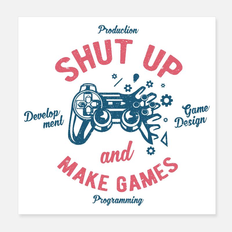 Game developer Poster 8" x 8" (20x20 cm)
