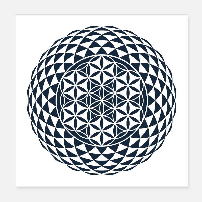 Torus, Heilige Geometrie Poster 20x20 cm