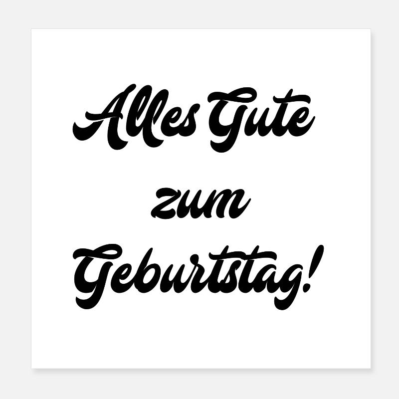 Bon anniversaire! Poster 20 x 20 cm
