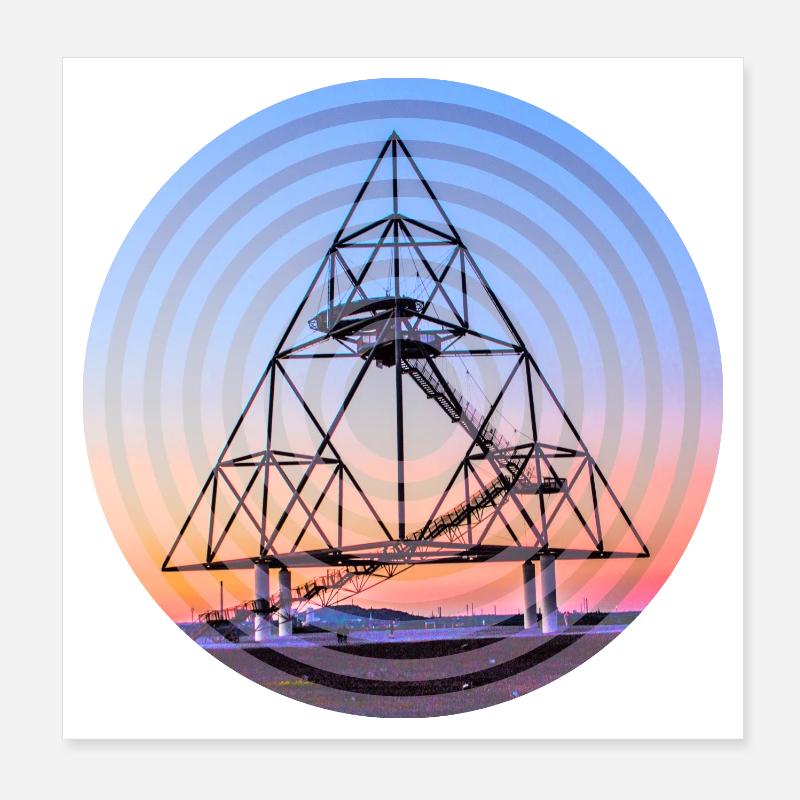 Tetraeder Kreise Poster 20x20 cm