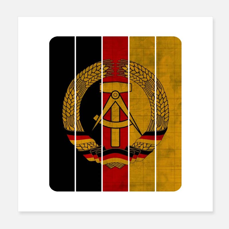 Barres de DDR dans le design vintage / cadeau ostalgie Poster 20 x 20 cm