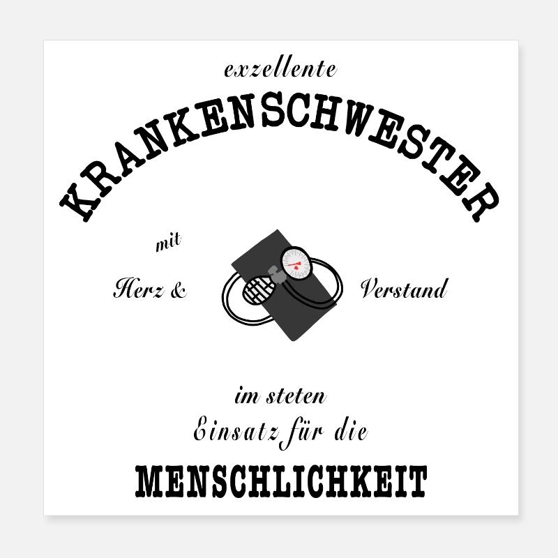 Excellent nurse Poster 8" x 8" (20x20 cm)