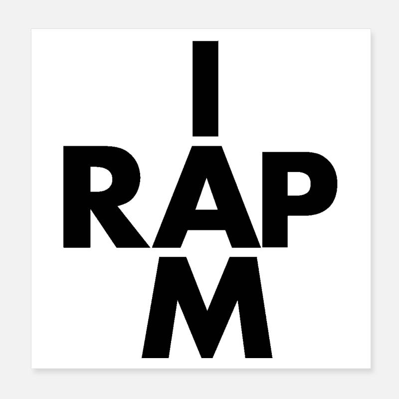 Hip hop rap Poster 8" x 8" (20x20 cm)