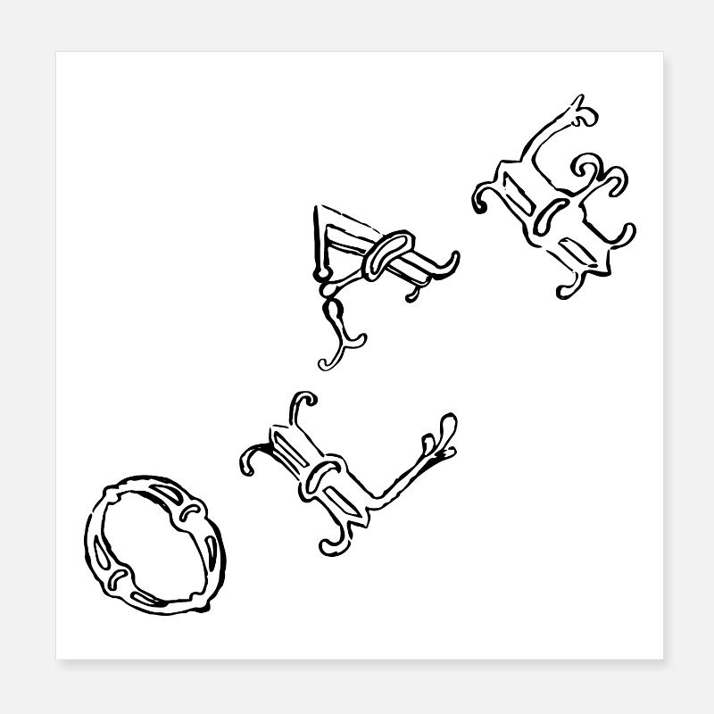 OLAF Poster 20x20 cm