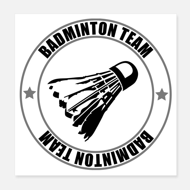 badminton team Poster 20 x 20 cm