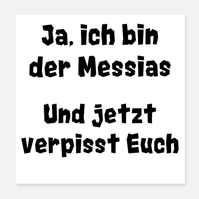 Messias - Poster 20x20 cm - Weiß
