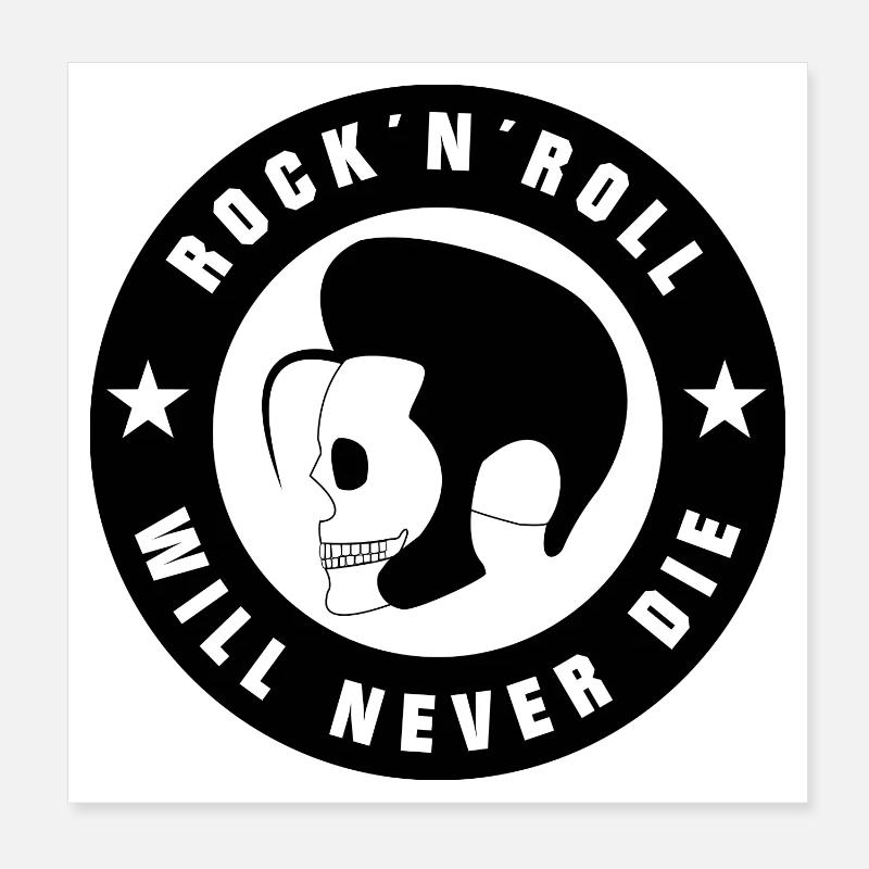 Rock and Roll und Rockabilly Poster 20x20 cm