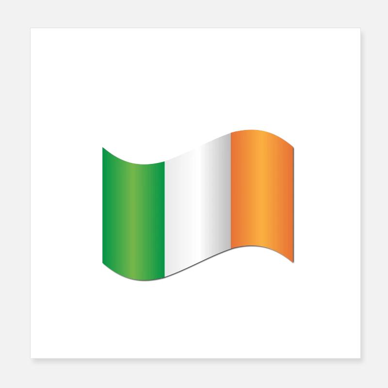 Irish Flag Poster 8" x 8" (20x20 cm)