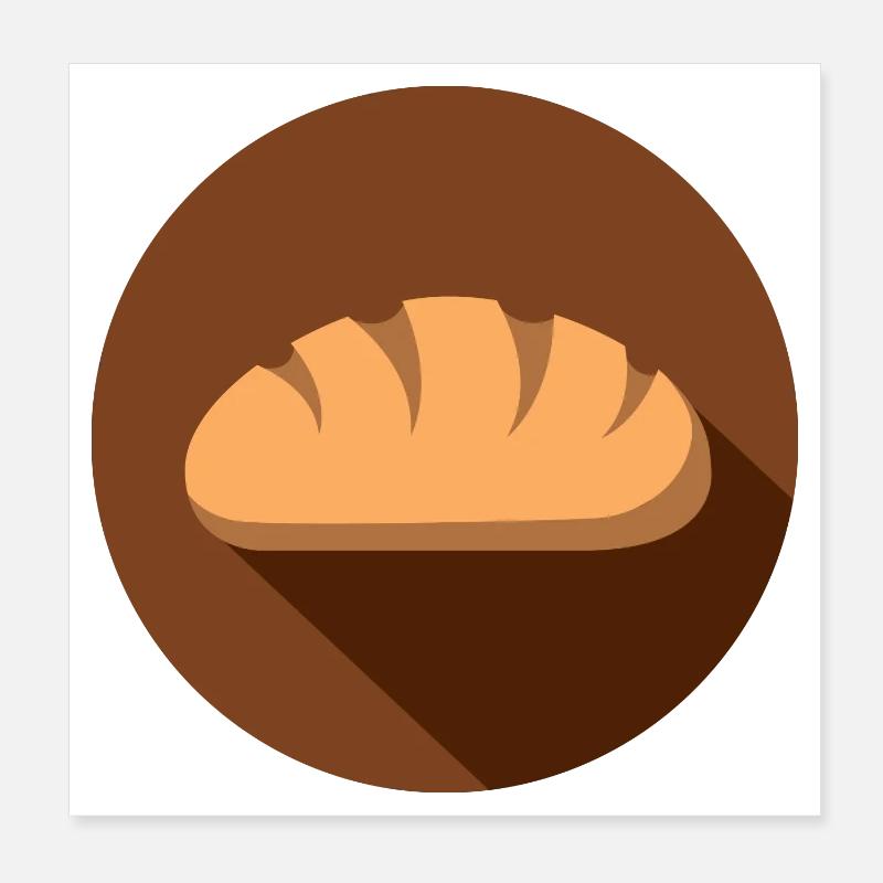 bread logo bakery icon illustration graphic icon Poster 8" x 8" (20x20 cm)