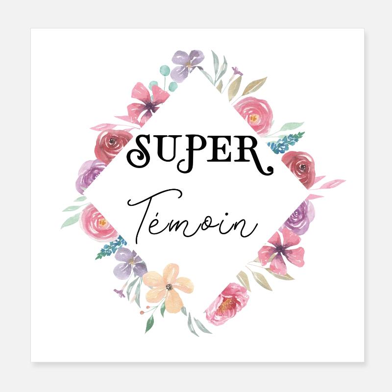 Super Témoin Poster 20 x 20 cm