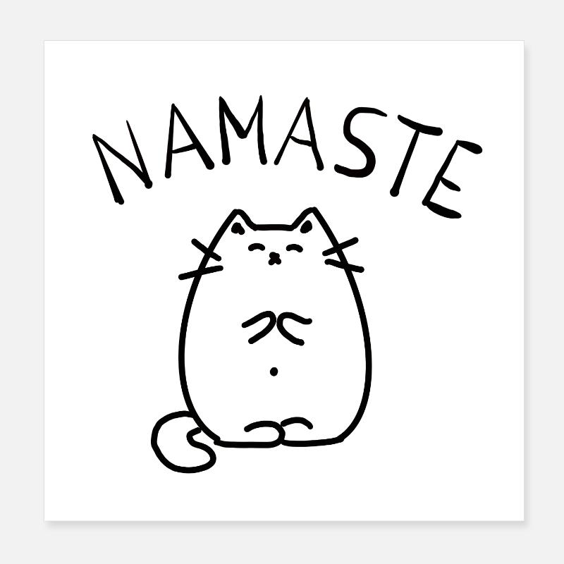 Yoga - Poster 20x20 cm - Weiß