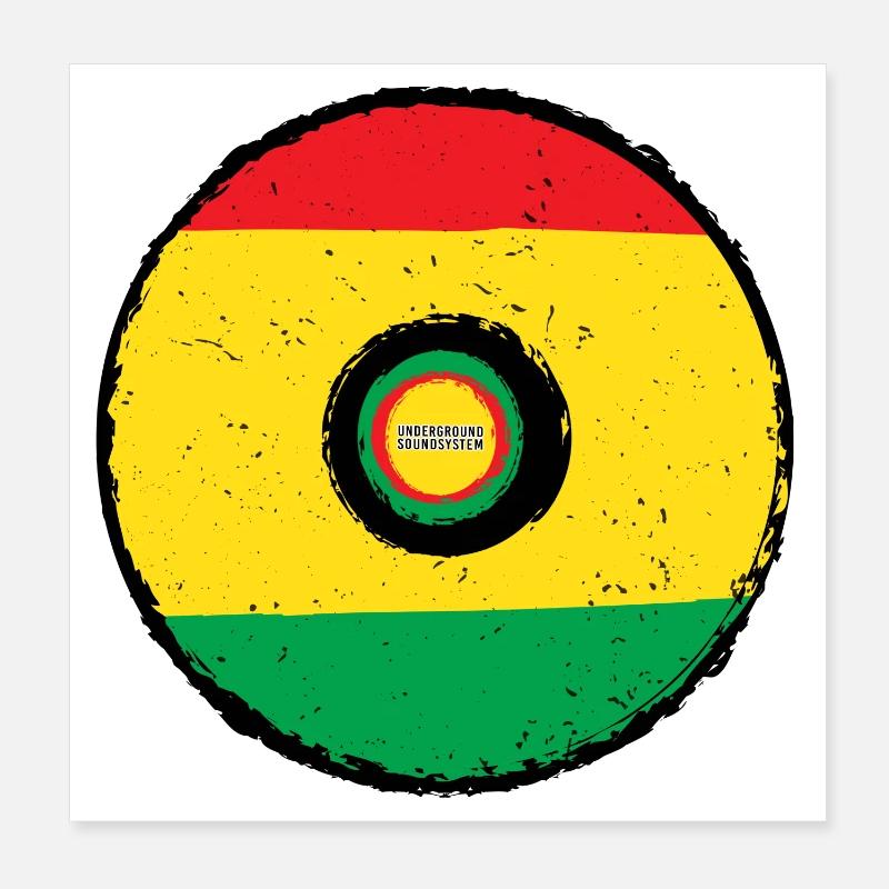 Underground Soundsystem Disc Poster 20x20 cm
