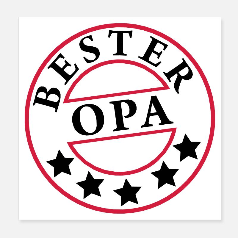 „Bester Opa“ Poster 20x20 cm
