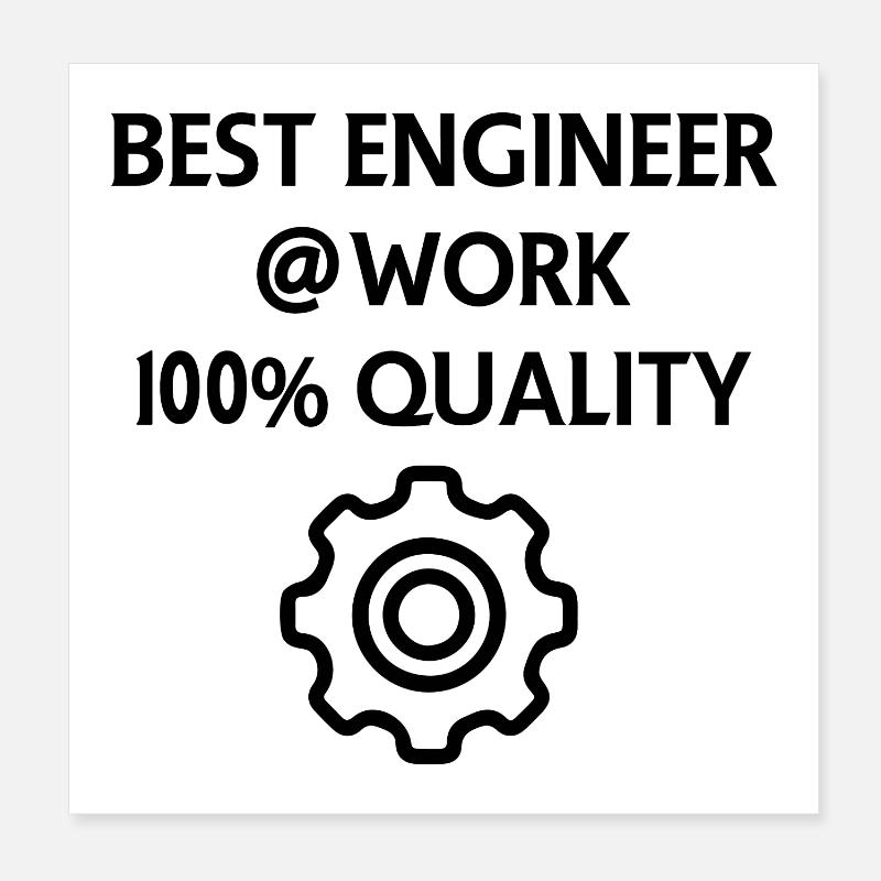 Techniker und Ingenieur Poster 20x20 cm