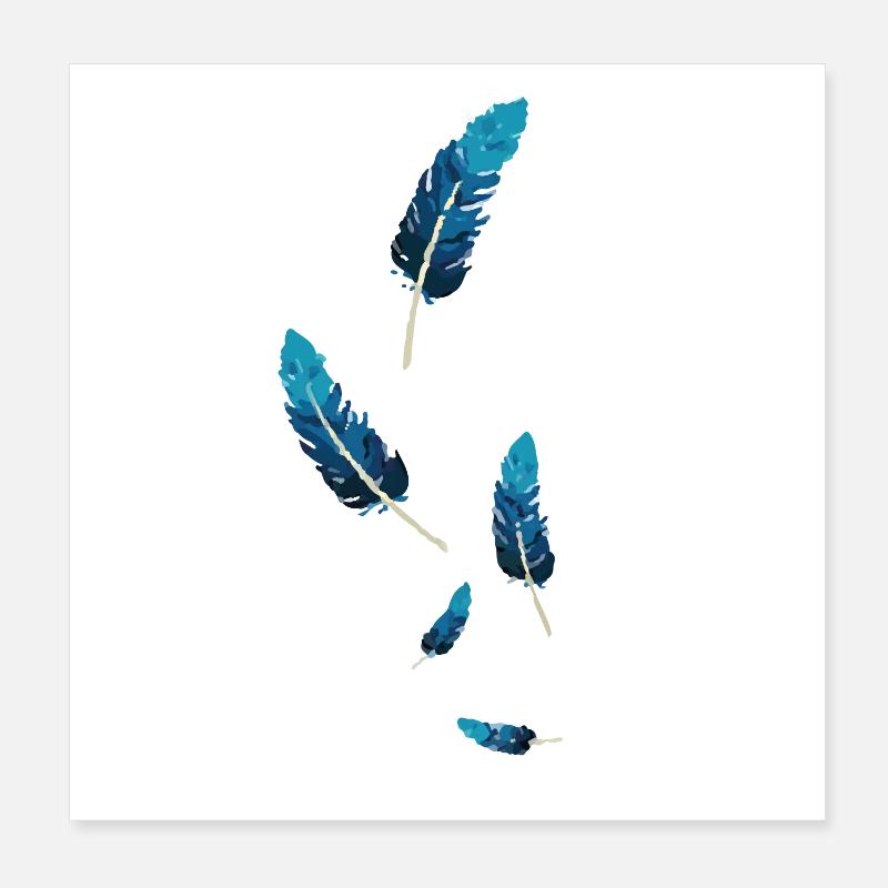 Federn Poster 20x20 cm