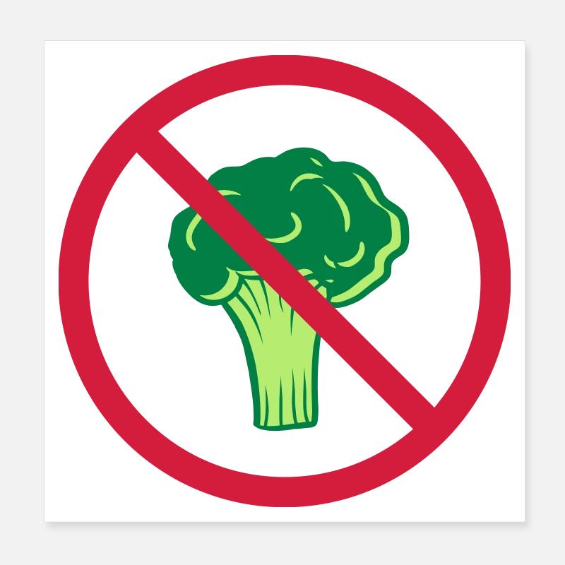 pas de brocoli zone de protection interdite vitamines saines Poster 20 x 20 cm