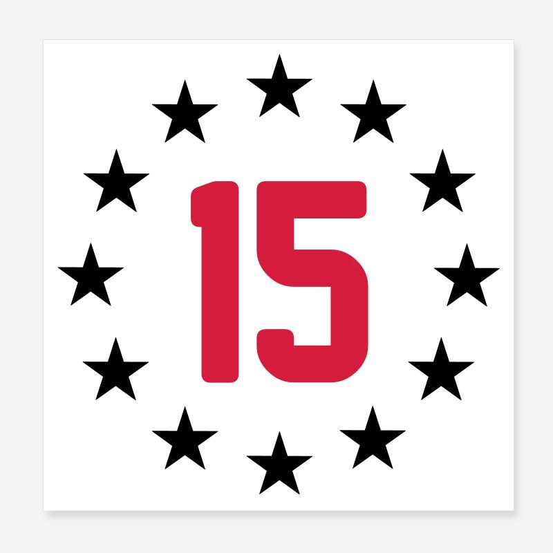 15 jahre Poster 20x20 cm