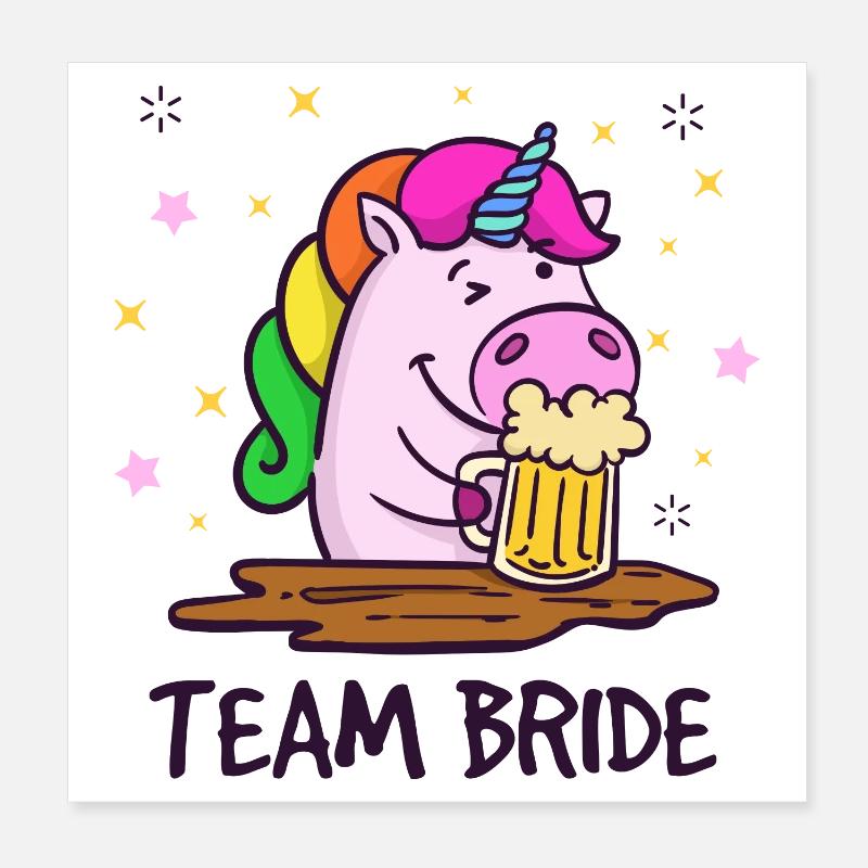 Team bride hen night stag party Poster 8" x 8" (20x20 cm)
