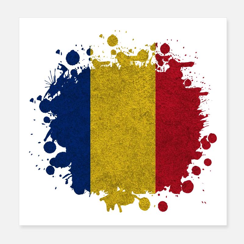 Romania Klecks Vintage / Gift Bucharest Poster 8" x 8" (20x20 cm)