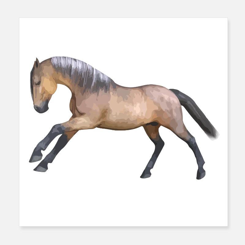 Conception énergique du cheval de galop Poster 20 x 20 cm