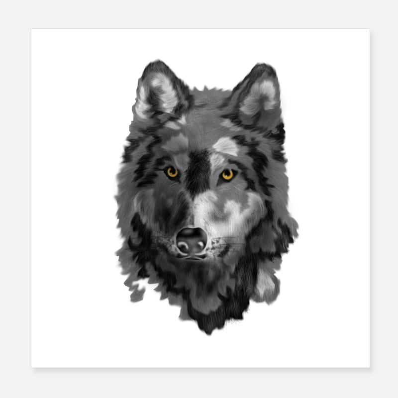 Loup Poster 20 x 20 cm