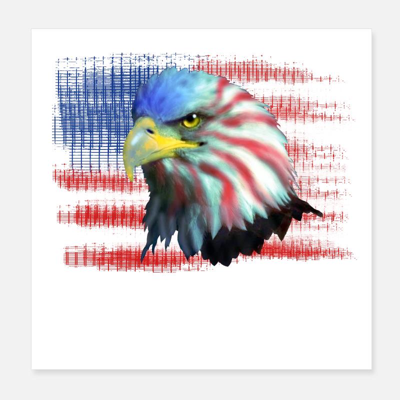 aigle USA Poster 20 x 20 cm