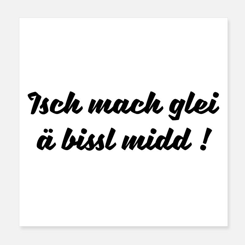 Mitmachen Sächsisch Spruch Ossi DDR Osten Geschenk Poster 20x20 cm