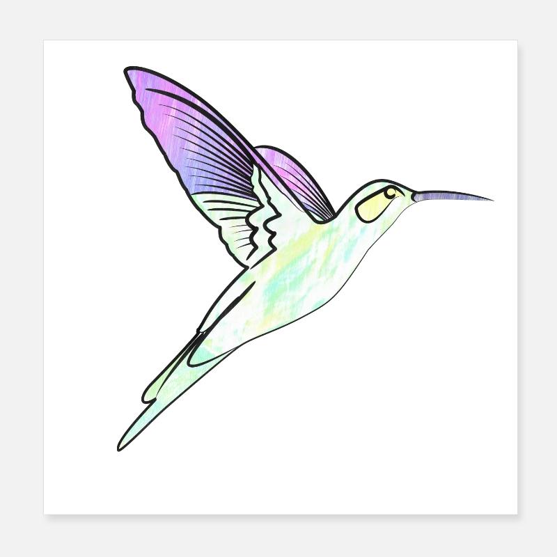 kolibri Effekt Poster 20x20 cm