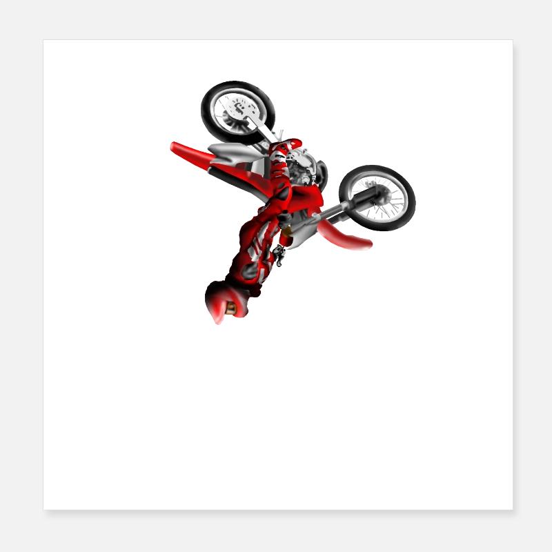Motocross Poster 8" x 8" (20x20 cm)