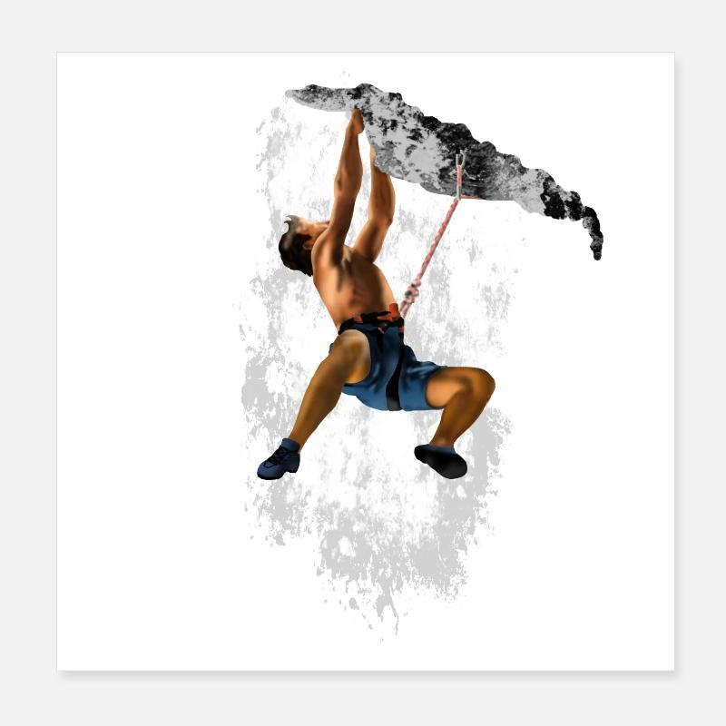 alpiniste - Poster 20 x 20 cm - blanc