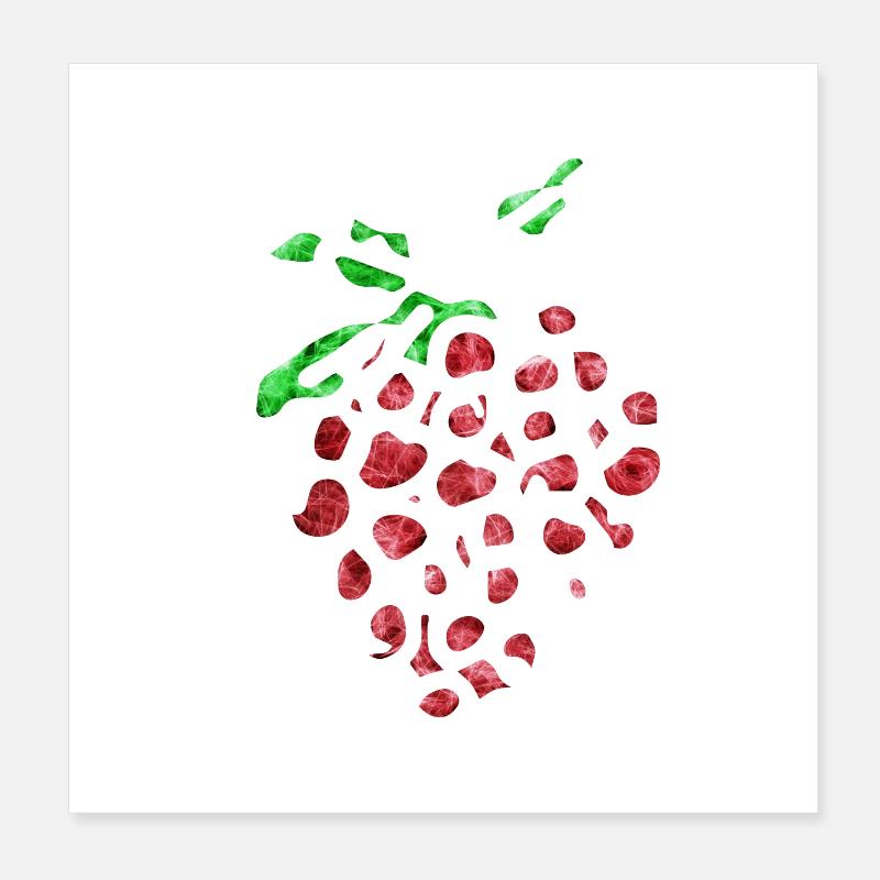 Fraise folle Poster 20 x 20 cm