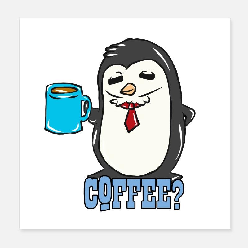 Pinguin Poster 20x20 cm