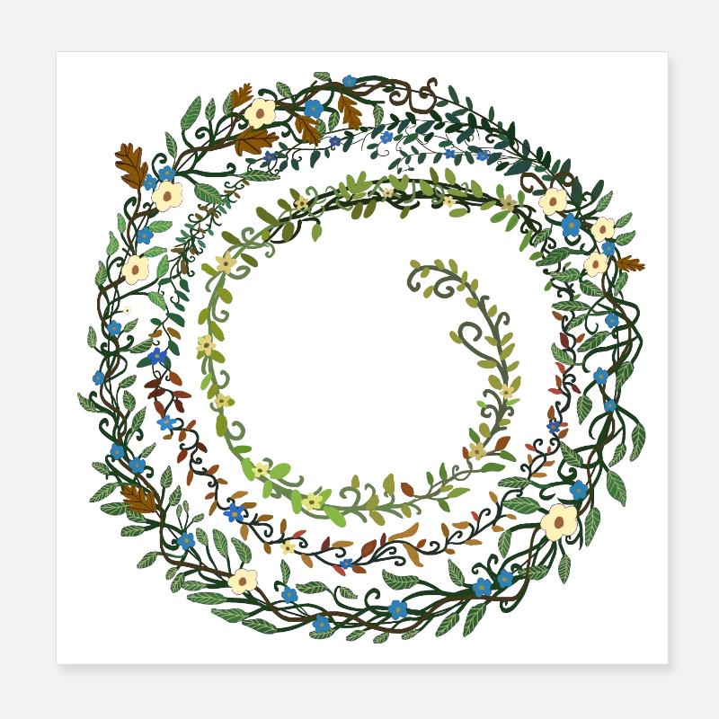 leaves Poster 8" x 8" (20x20 cm)