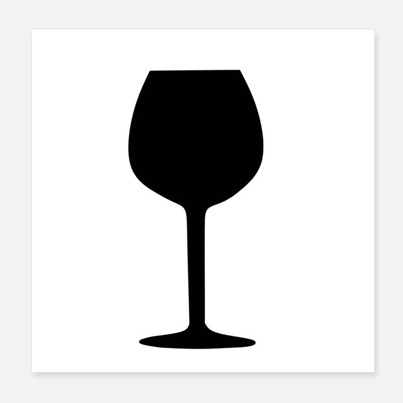 Wein Weinglas Poster 20x20 cm