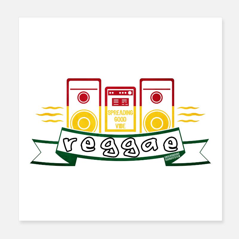 Bannière Reggae Sound System Poster 20 x 20 cm