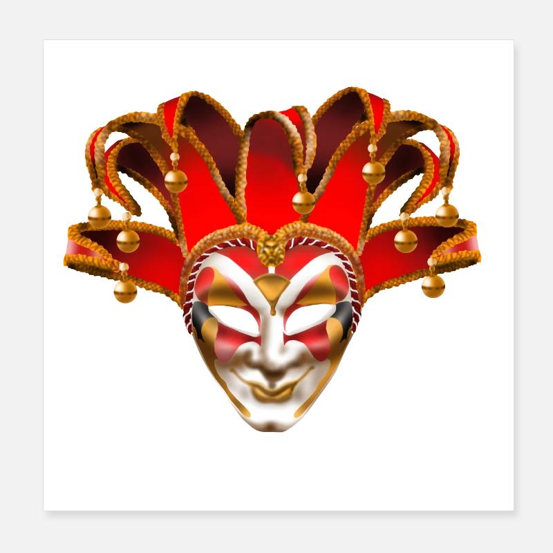 Venice mask Poster 8" x 8" (20x20 cm)