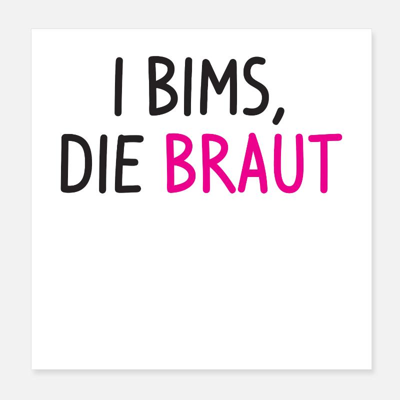 Partie poule mariée dire Poster 20 x 20 cm