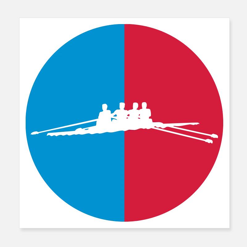 Rowing / Rower / Rudern / Ruderer Poster 20x20 cm
