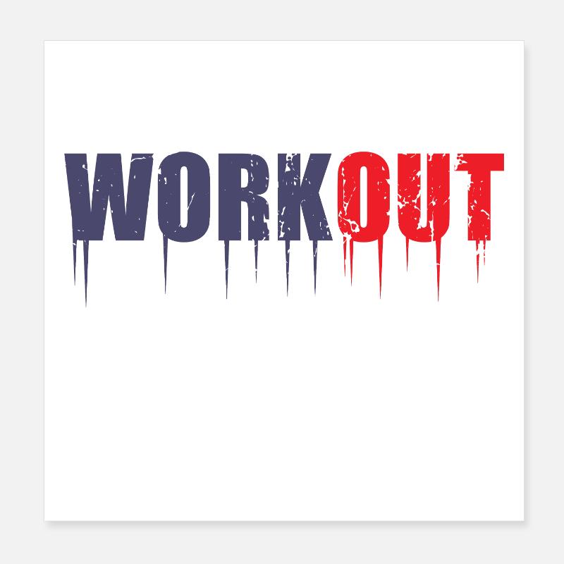 Work Out Poster 20x20 cm