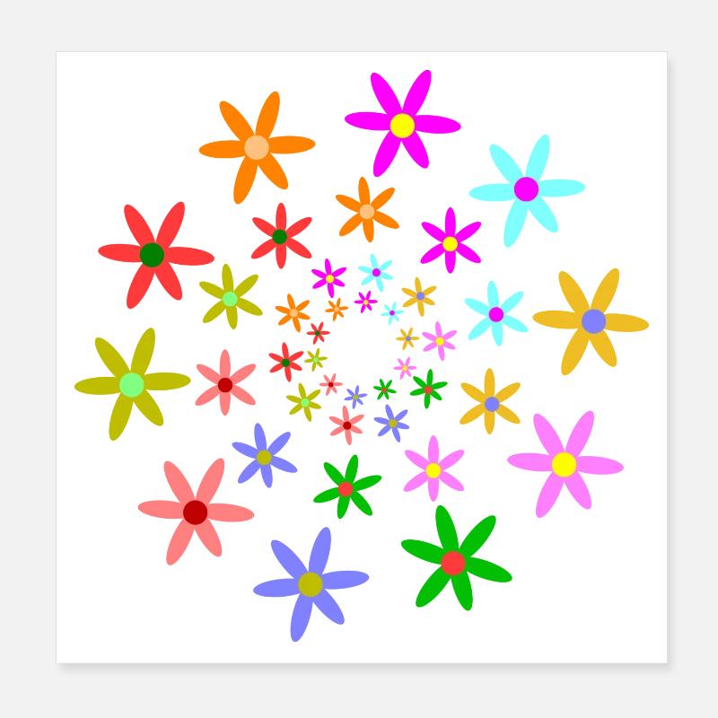 blueten blumen frühling - Poster 20x20 cm - Weiß
